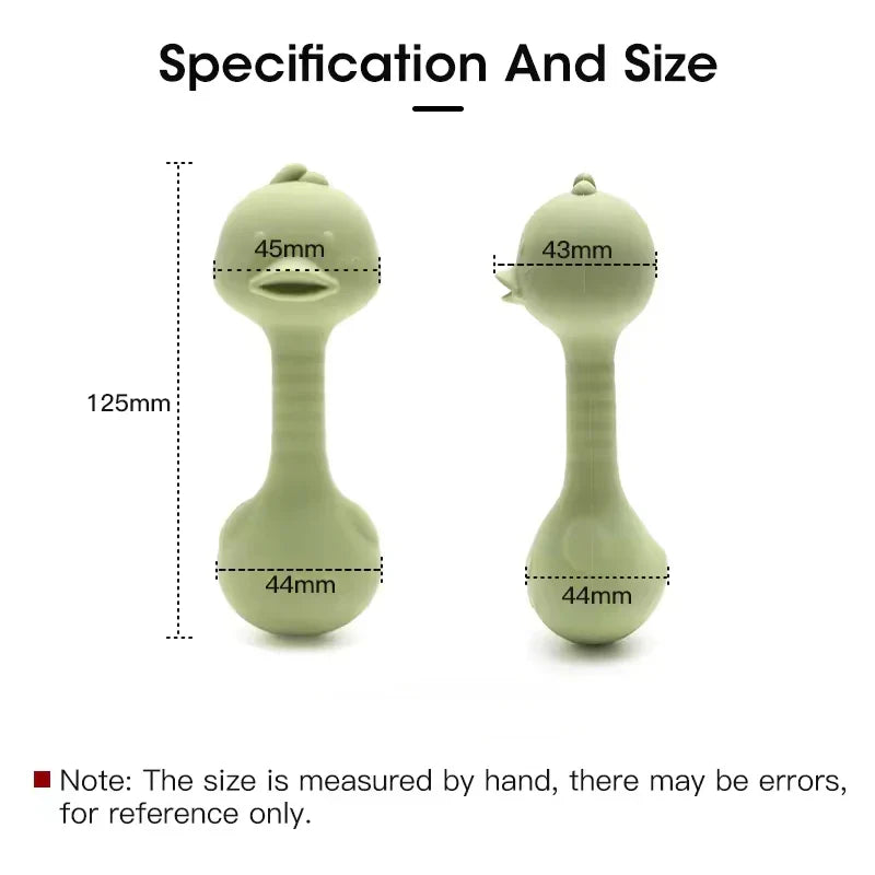 Silicone Rabbit Teether Rattle Newborn Sensory Toys - Tophatter Daily Deals