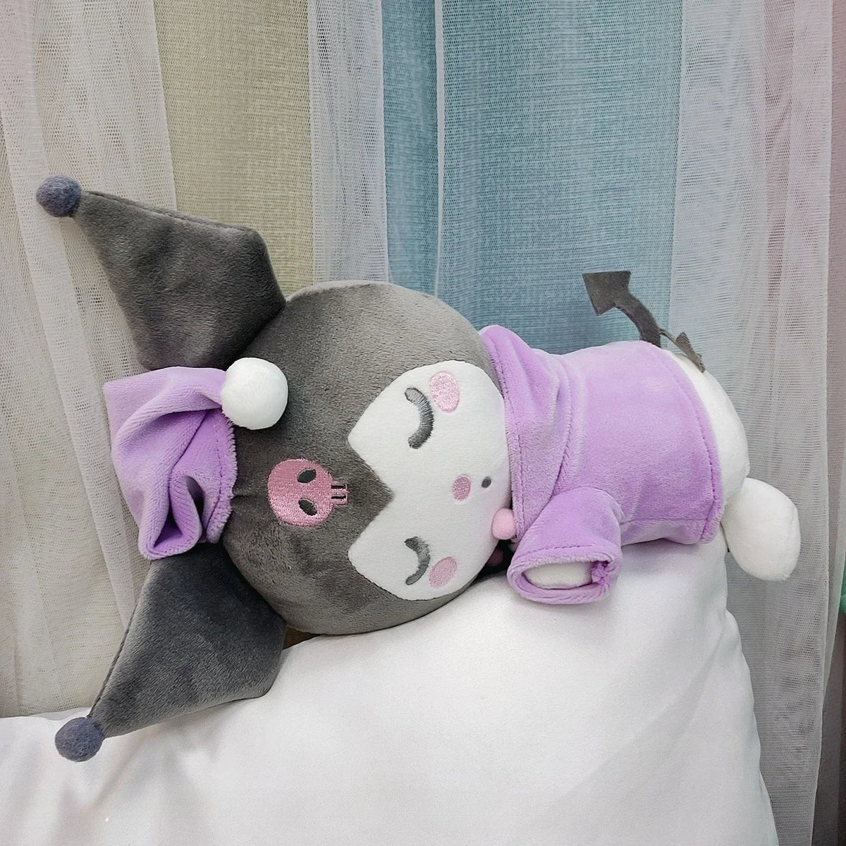 Sanrio Sweet Dreams Sleeping Plush 22cm Kuromi Anime - Tophatter Daily Deals