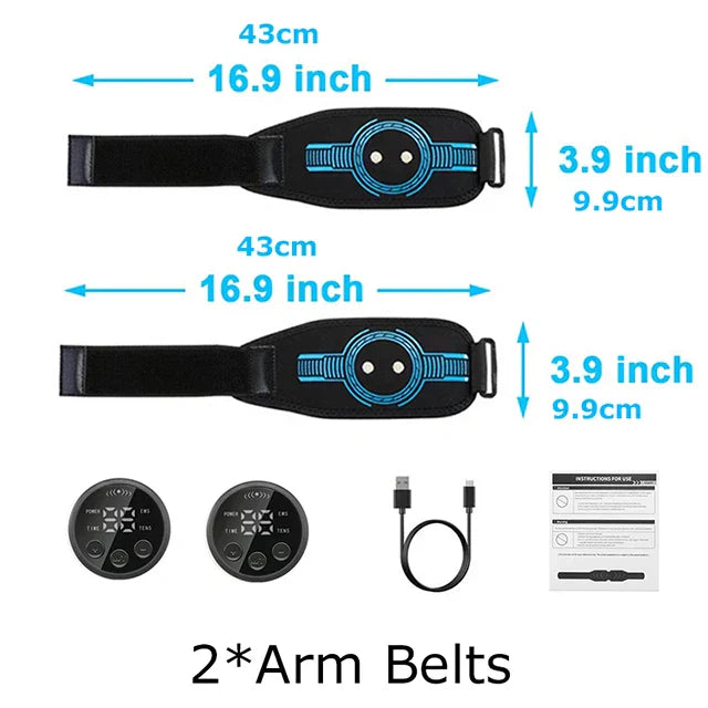 Smart EMS Arm Muscle Trainer Blue Fitness - Tophatter Daily Deals