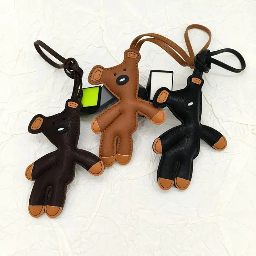 Bear Keychain PU Leather Mini Bag Charm Cute Gift Accessory - Tophatter Daily Deals