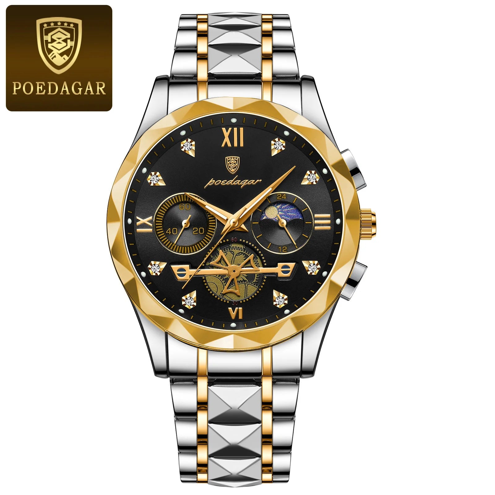 Viktor Po Edagar™ Luxury Men's Wristwatch Viktor Po Edagar™ Gold Black Watches - Tophatter Daily Deals