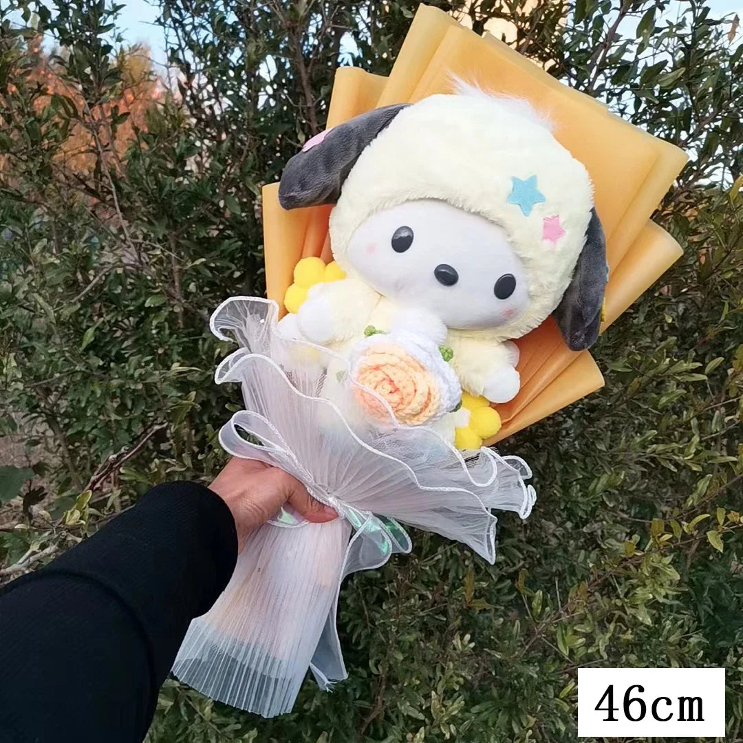 Sanrio Kuromi My Melody Hello Kitty Cinnamoroll Plush Bouquet Pochacco (Orange) Flowers - Tophatter Daily Deals