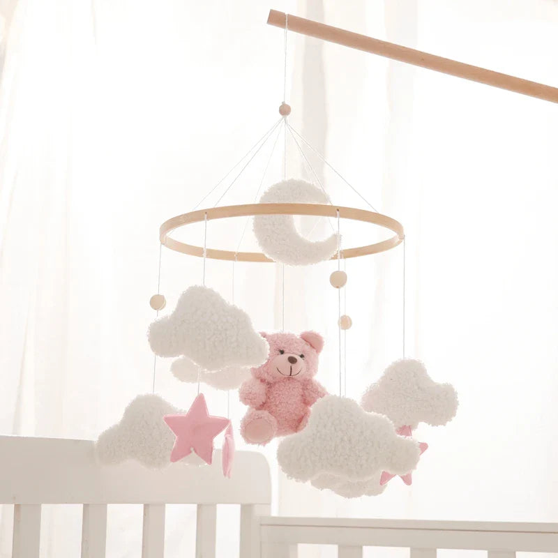 Baby Crib Mobile Wooden Musical Newborn Sensory Toys - Tophatter Daily Deals