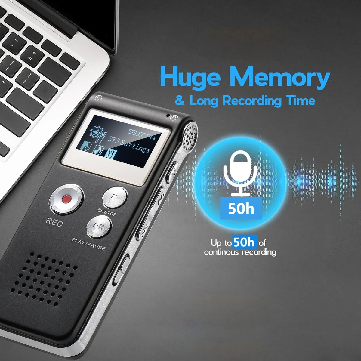 Voice Recorder Voice Activated Mini Recorder for Lectures - Tophatter Daily Deals