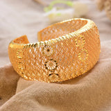 Gold Plated Bangles Luxury Arabic Wedding Bracelet - Tophatter Daily Deals