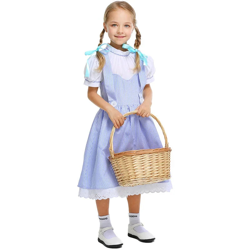 Dorothy Blue Gingham Dress Costume Halloween 2025 Cosplay - Tophatter Daily Deals