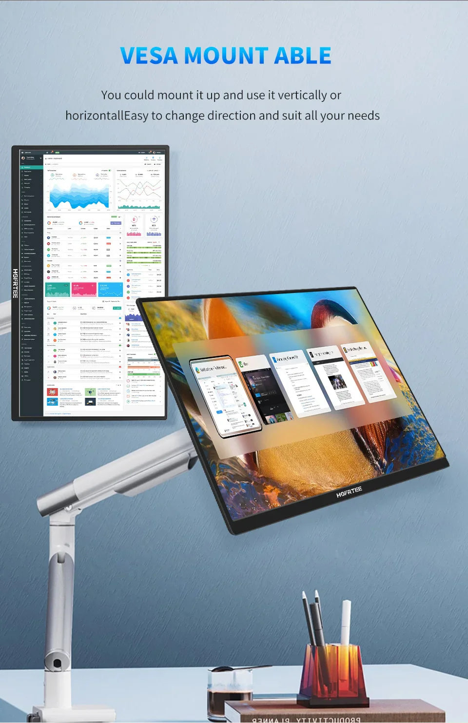 Portable 14.1 Inch 1080P IPS Gaming Monitor With Stand - Tophatter Daily Deals