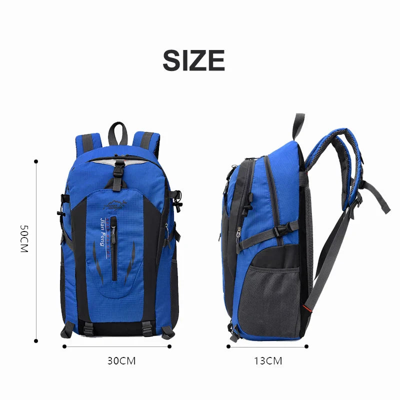 Hiking Backpack Nylon Bag Blue Backpacks - Tophatter Daily Deals