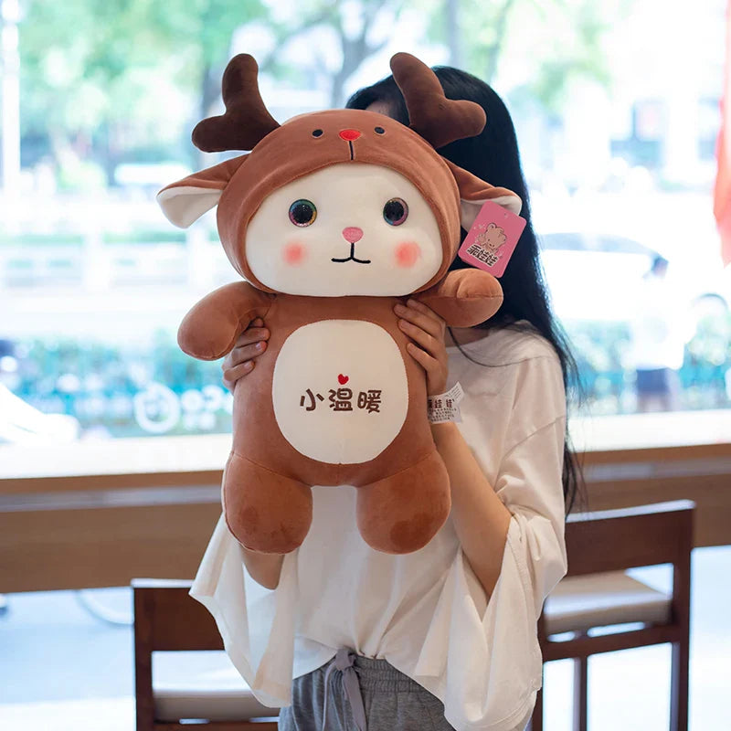 ChooChoo Cat Stuffed Animals Plush Toys Kawaii Soft Plushie Wearing Kigurumi Brown Animals - Tophatter Daily Deals