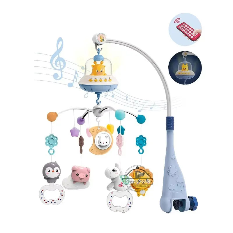 Musical Crib Mobile Newborn Sensory Toys Light Projector - Tophatter Daily Deals