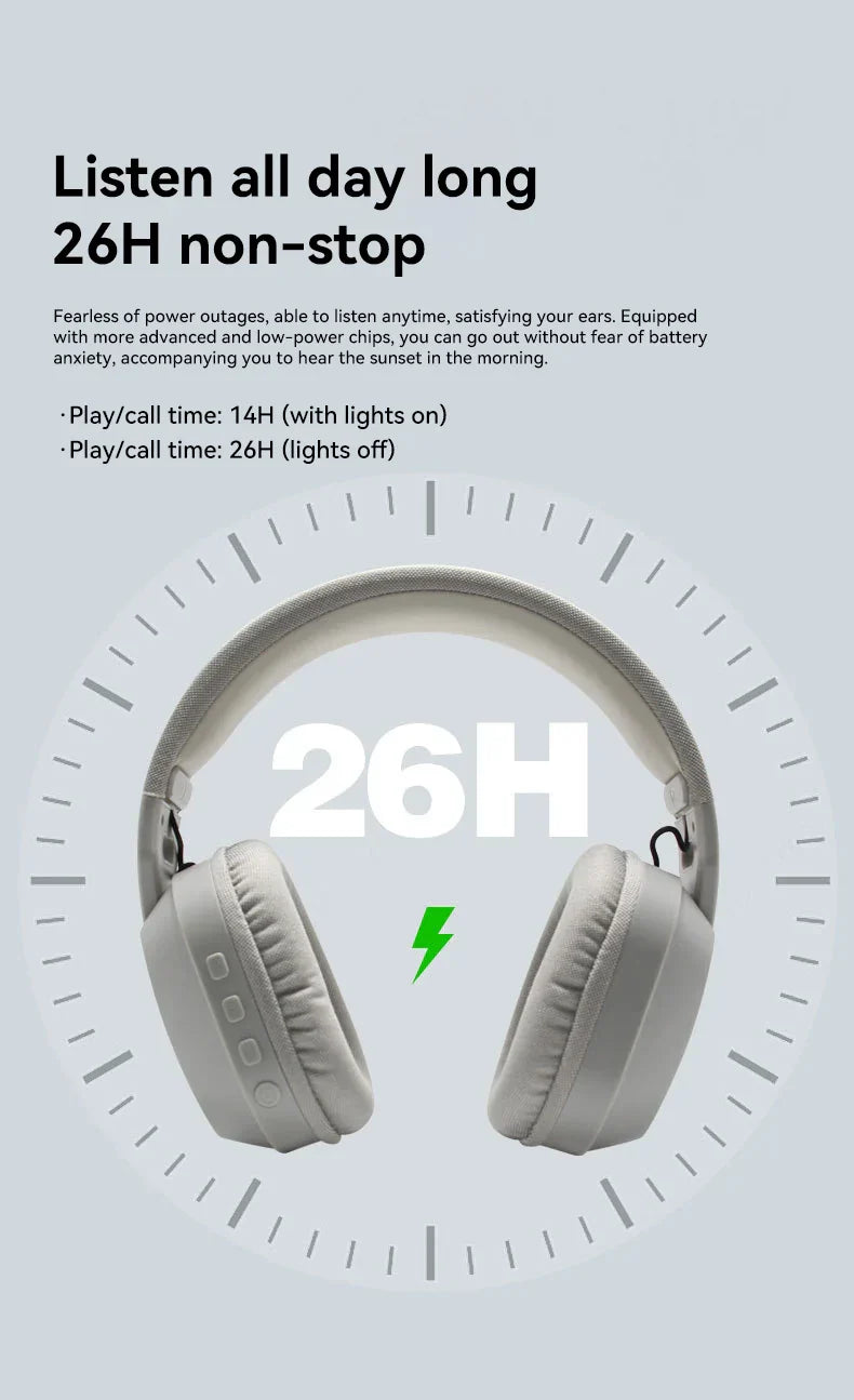 Gaming Headset Bluetooth 5.4 Wireless RGB Low Latency - Tophatter Daily Deals
