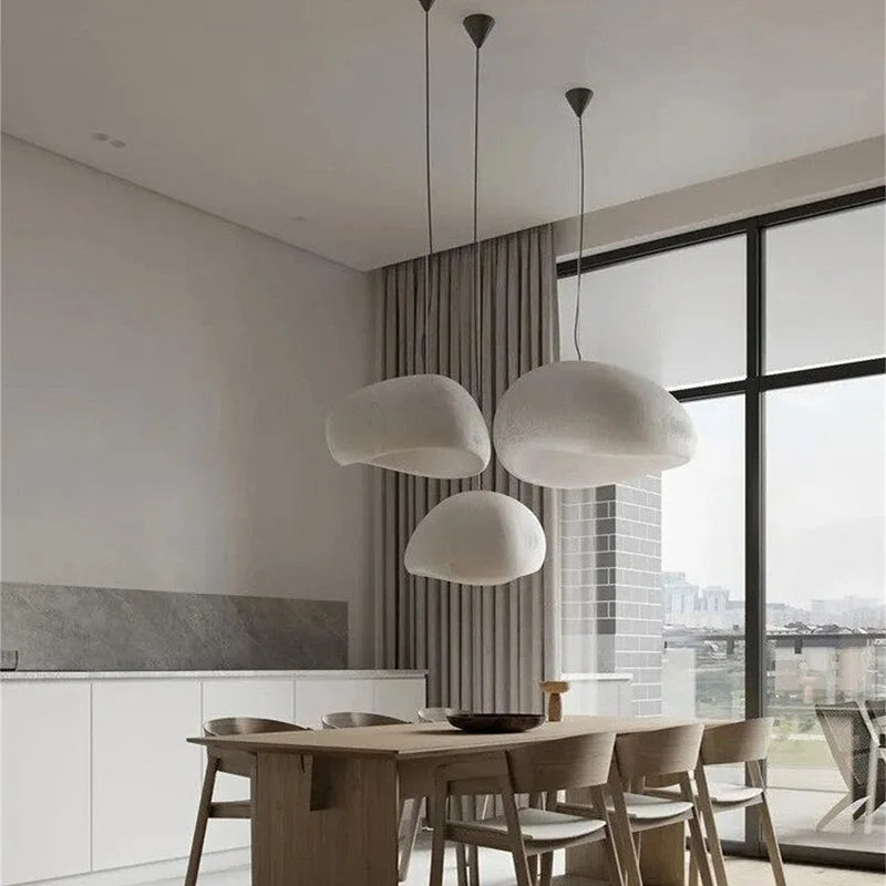Japandi Pendant Ceiling Lamps Nordic Wabi Sabi LED Dining Room - Tophatter Daily Deals