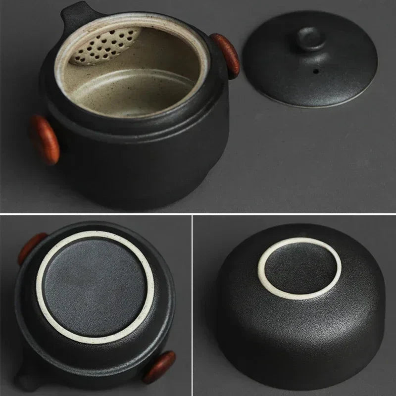 Porcelain Portable Travel Tea Set Kung Fu Teaware Handmade - Tophatter Daily Deals