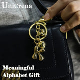 Personalized Keychain Gold Bubble Letter Bag Charm Gift - Tophatter Daily Deals