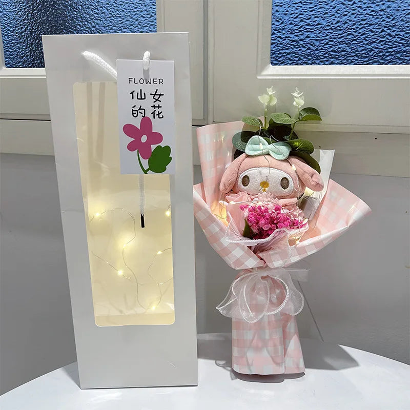 Sanrio Plush Bouquet Hello Kitty Kuromi Cinnamoroll My Melody My Melody Flowers - Tophatter Daily Deals