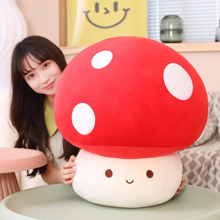Mushroom Plush Toy Shiitake Mushroom Super Mario Level Up Food - Tophatter Daily Deals