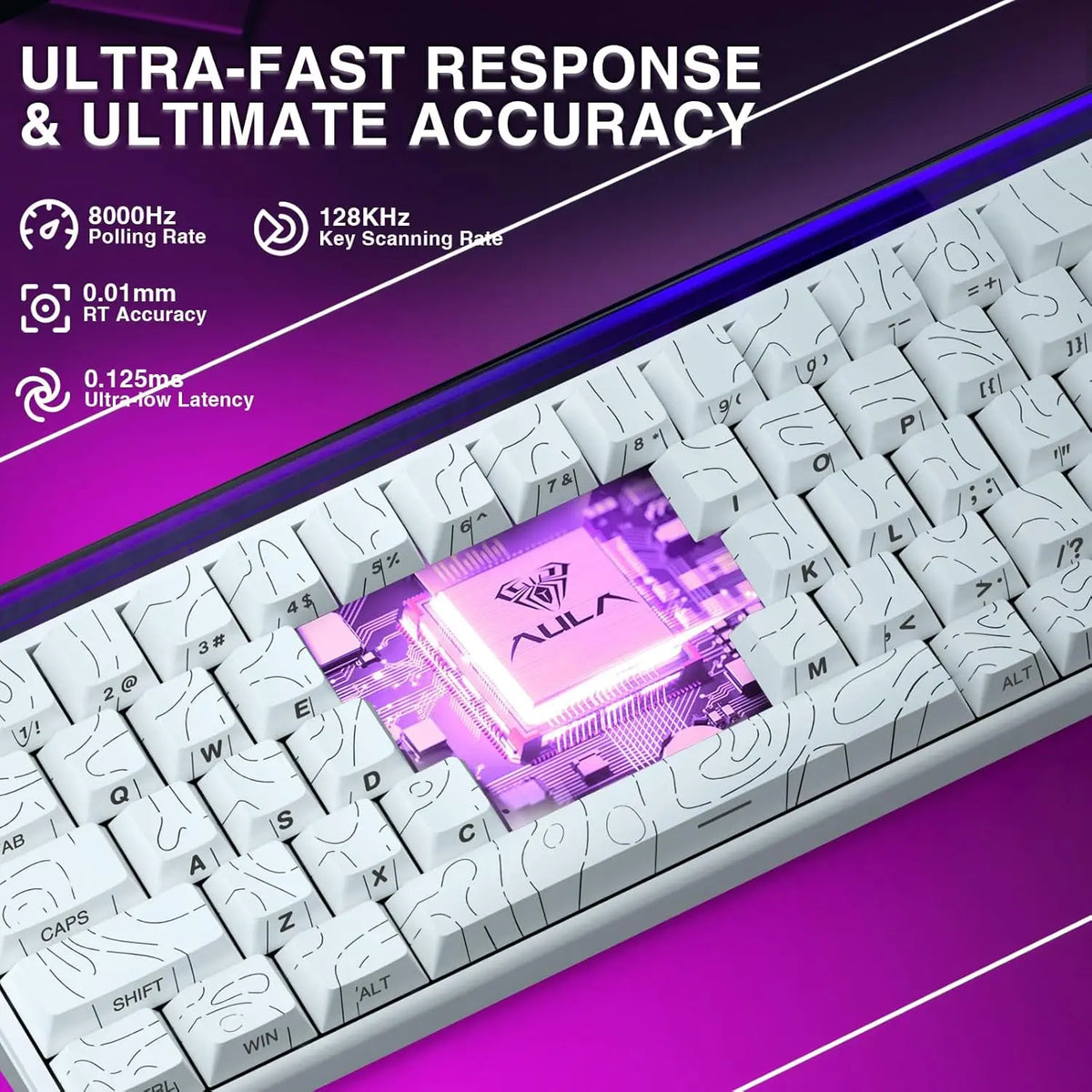 Mechanical 60 Percent Magnetic Switch Gaming Keyboard 8KHz - Tophatter Daily Deals