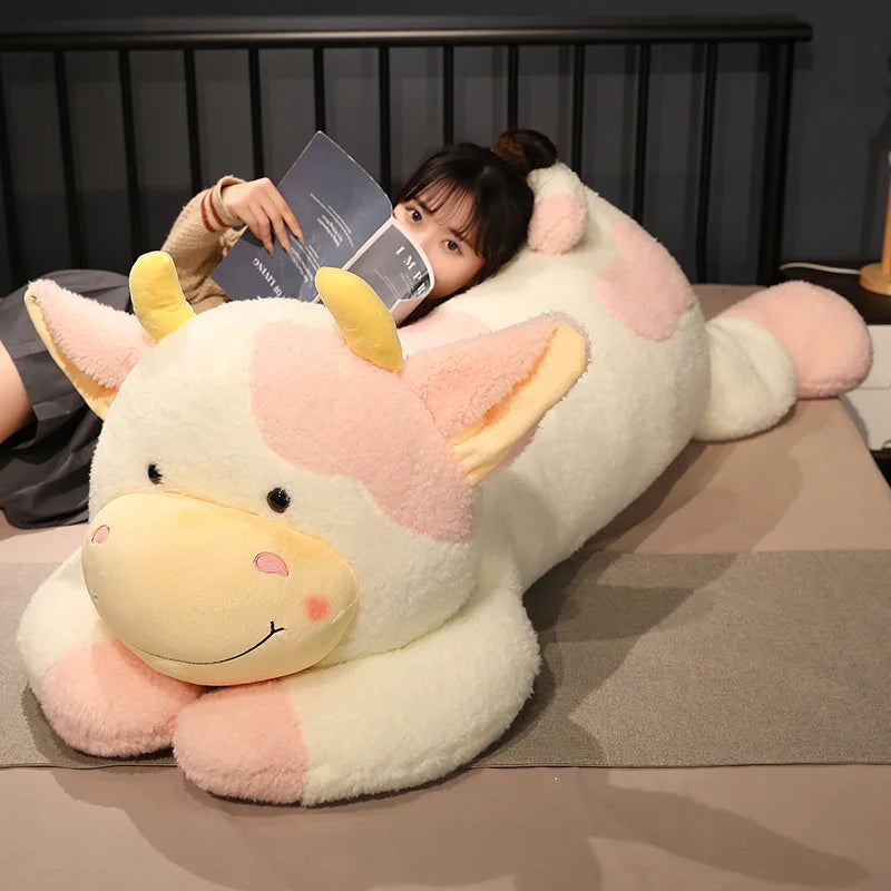 Milk Dairy Cow Plush Toy Stuffed Animal Cattle Animals - Tophatter Daily Deals