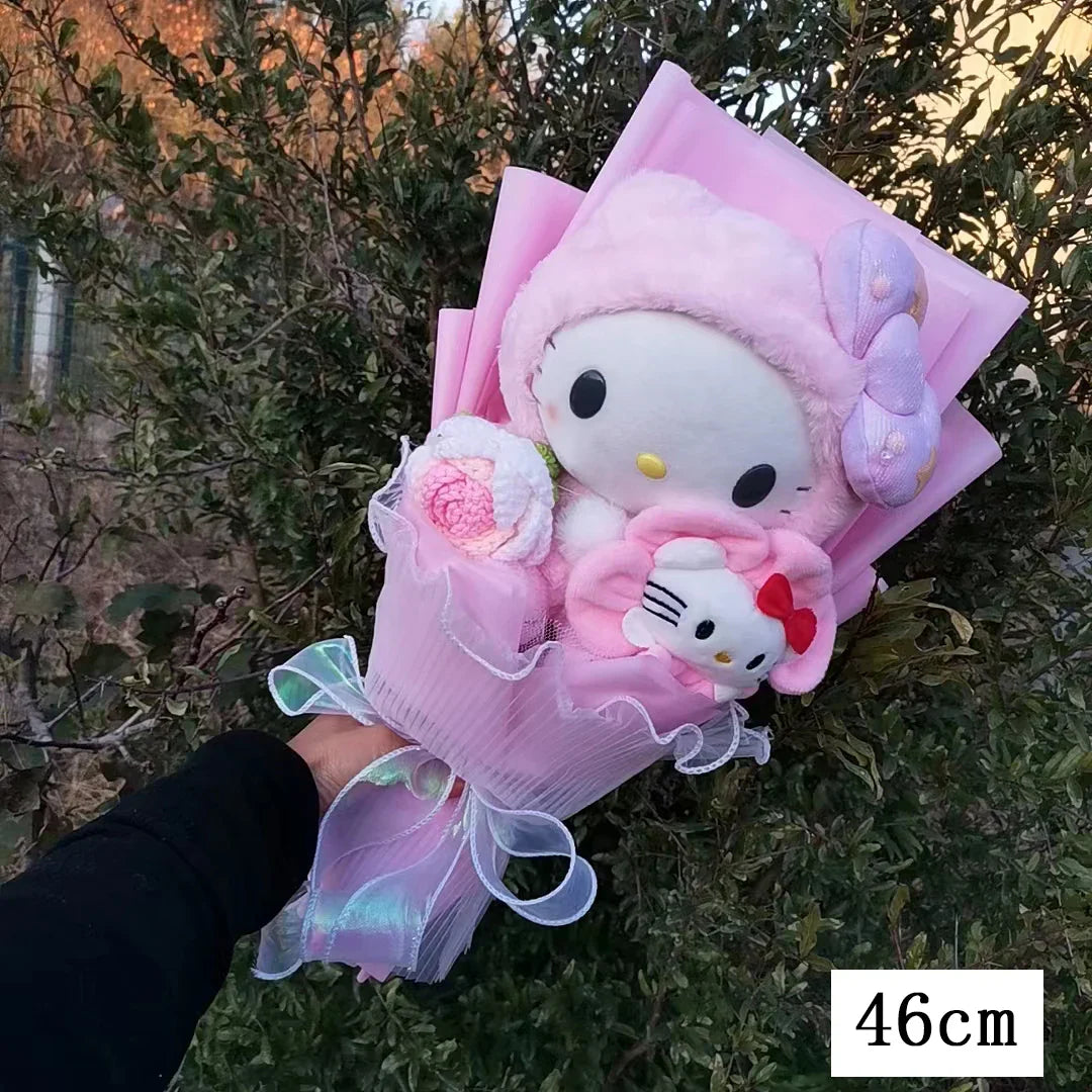 Sanrio Kuromi My Melody Hello Kitty Cinnamoroll Plush Bouquet Hello Kitty-19 Flowers - Tophatter Daily Deals