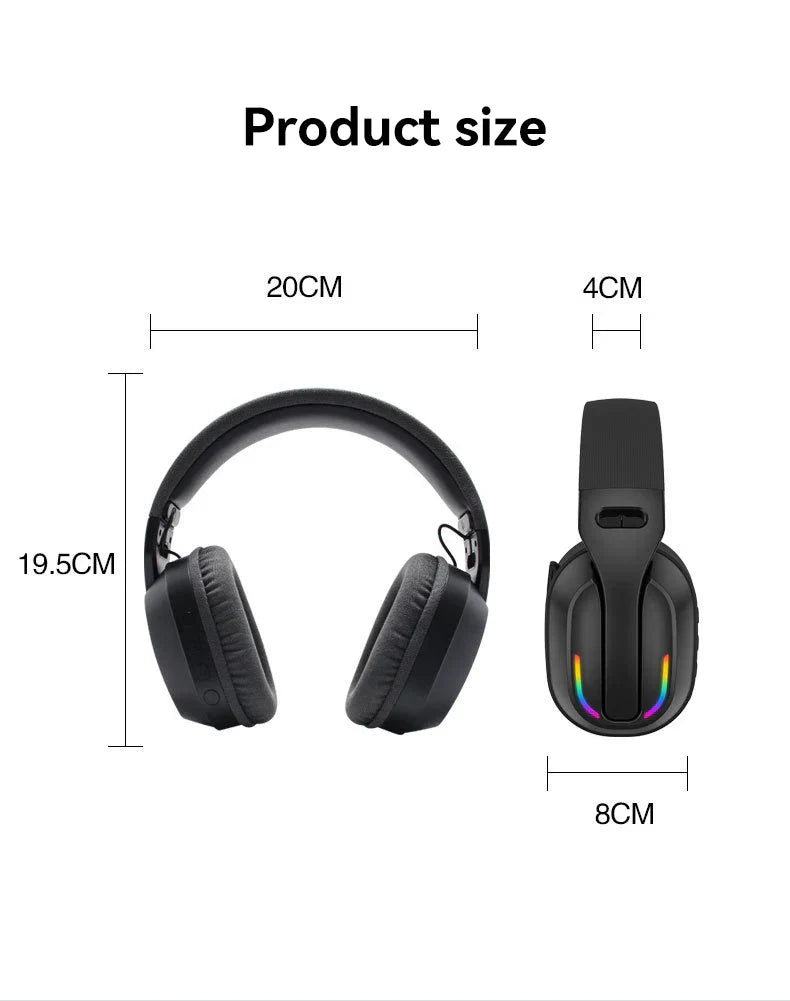 Gaming Headset Bluetooth 5.4 Wireless RGB Low Latency - Tophatter Daily Deals