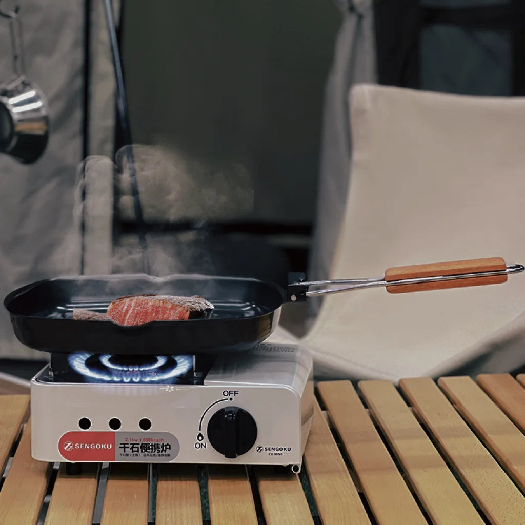 Camping Cookware Frying Pan Black Camp Cooking - Tophatter Daily Deals