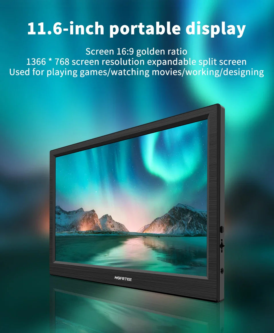 Portable Monitor 11.6 Inch HDMI Gaming Second Screen - Tophatter Daily Deals