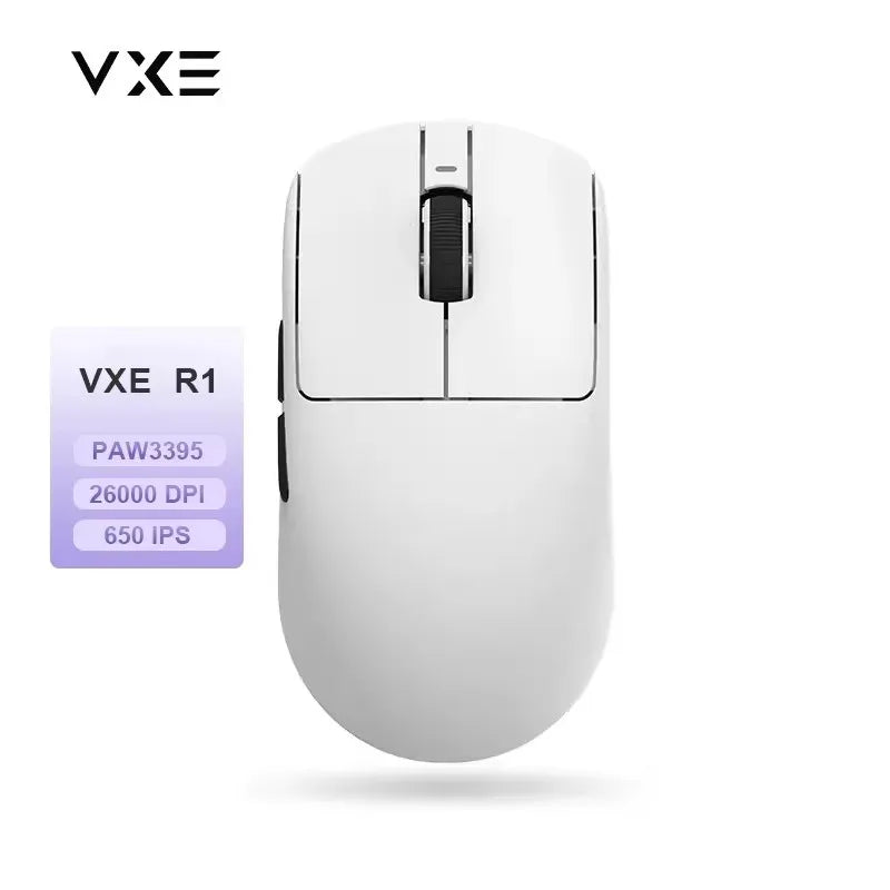 Gaming Mouse Wireless Lightweight Ambidextrous 26000 DPI R1 (White) - Tophatter Daily Deals