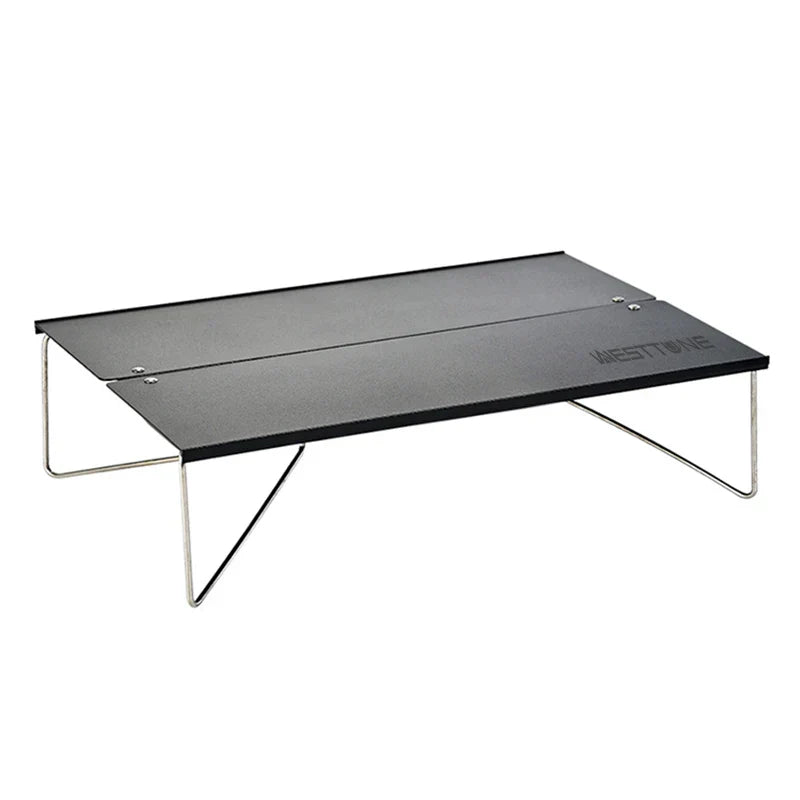 Pop-Up Outdoor Mini Folding Table Black Camp Furniture - Tophatter Daily Deals