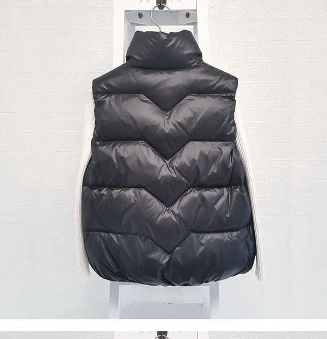 Insulating Women Vest - Loose Puffer, Polyester, Winter - Tophatter Daily Deals