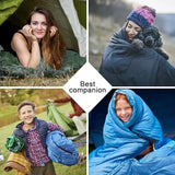 4-Season Waterproof Sleeping Bag Envelope-Style Green Sleeping Bags - Tophatter Daily Deals
