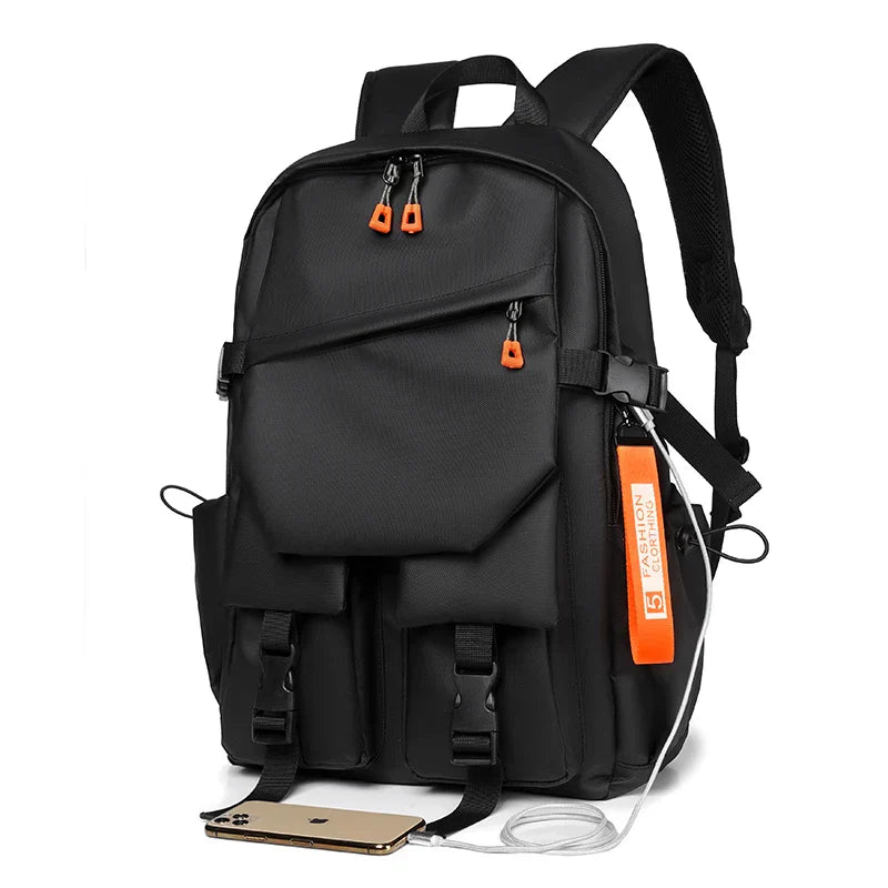 Waterproof Oxford Backpack Durable Travel Black Backpacks - Tophatter Daily Deals