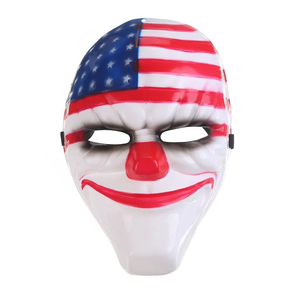 Halloween Mask Payday 2 Clown Full Face PVC Cosplay - Tophatter Daily Deals