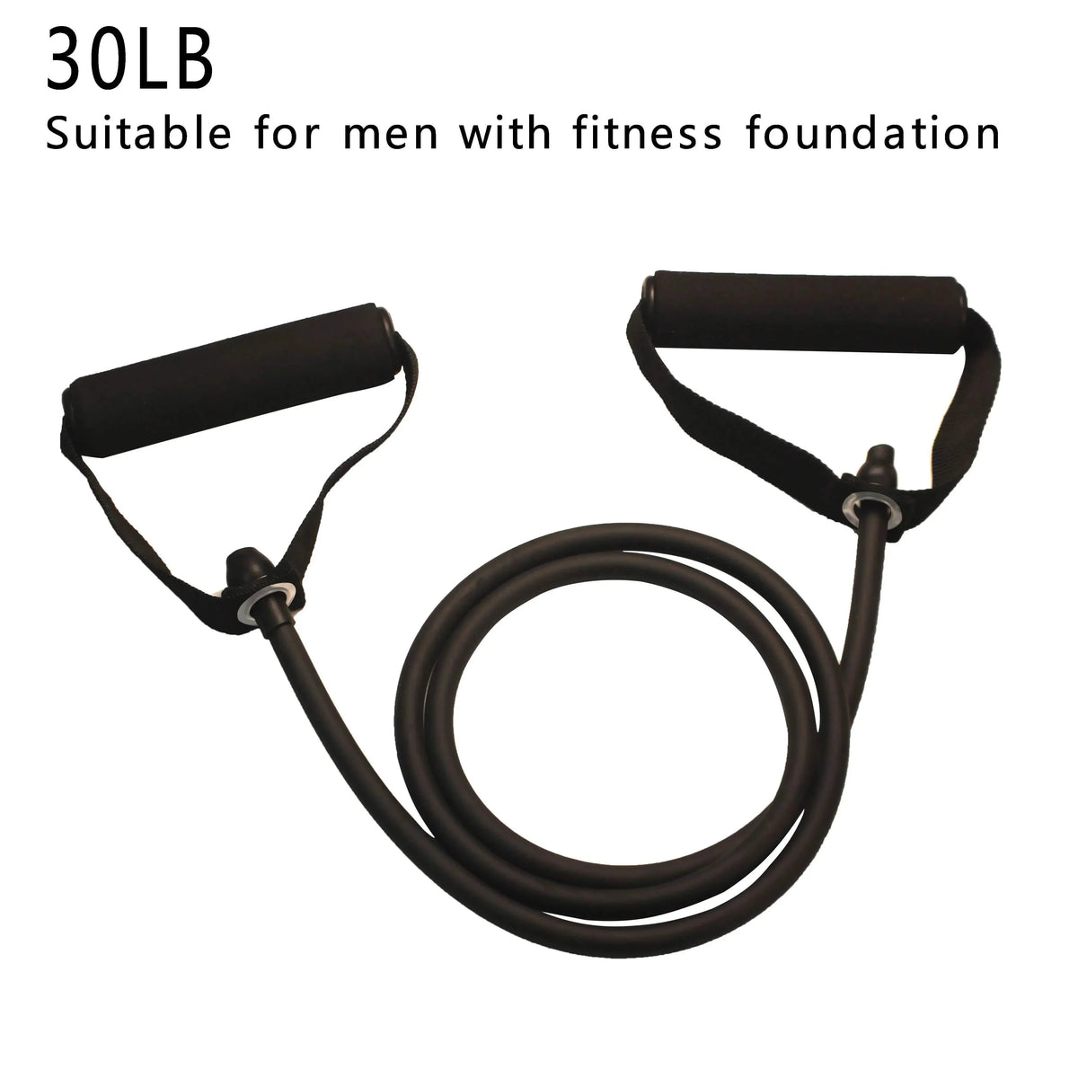 Workout Resistance Bands With Handles 30LB Fitness & Exercise - Tophatter Daily Deals