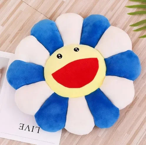 Japan Sunflower Face Plush Seat Cushion Rainbow Flower Flowers - Tophatter Daily Deals