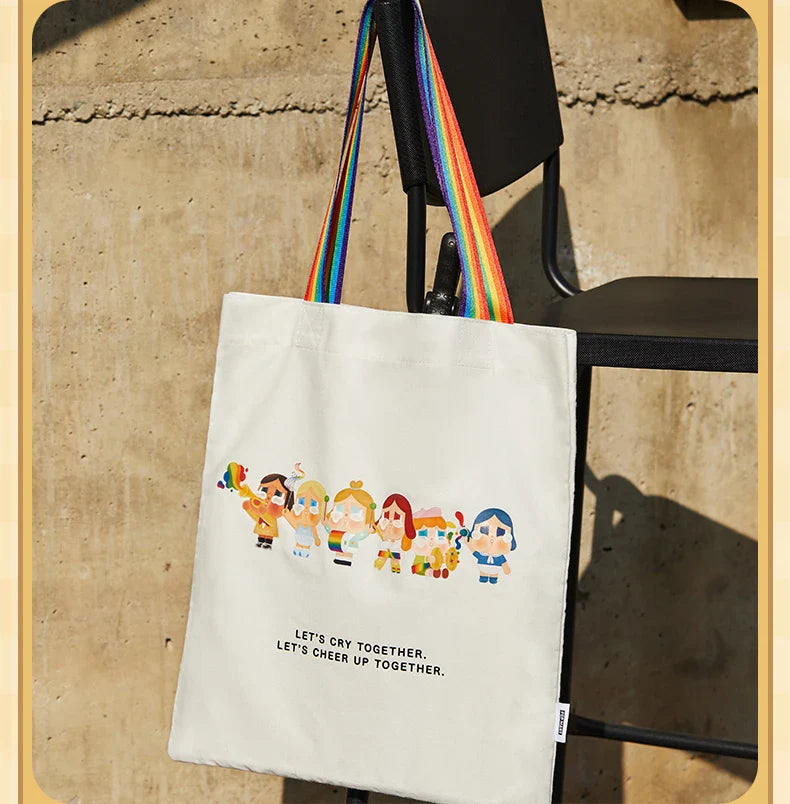 Genuine Pop Mart Crybaby Cheer Up, Baby! Series - Rainbow Canvas Bag Anime - Tophatter Daily Deals