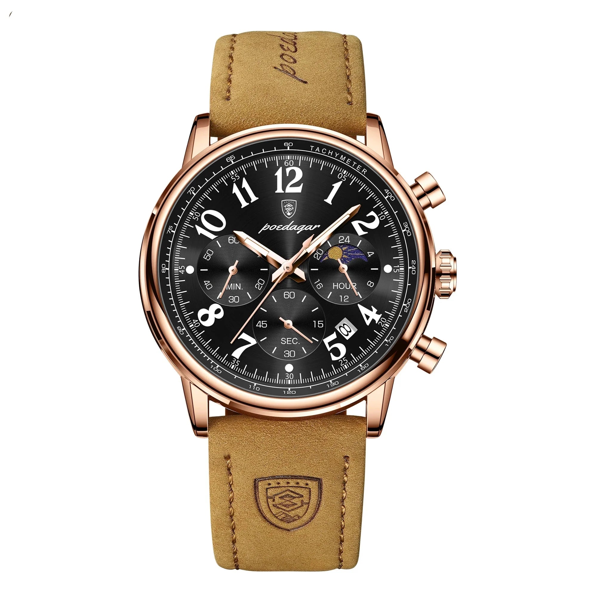 Military Chronograph Watch Nylon Strap Waterproof Fall 2025 808 RoseGold BlackL - Tophatter Daily Deals