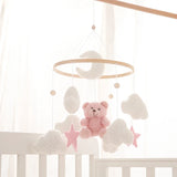 Wooden Crib Mobile Felt Bear Musical Newborn Sensory Toys - Tophatter Daily Deals