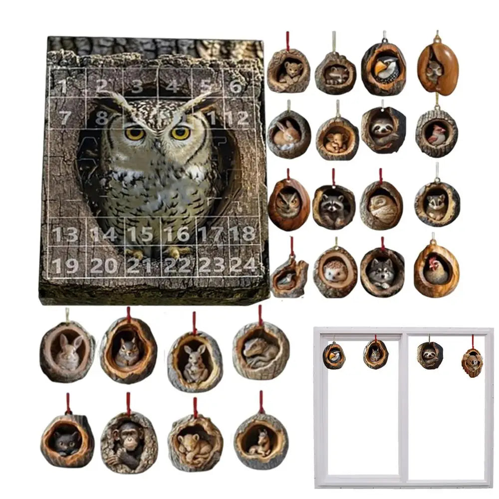 Advent Calendar Cat Countdown Hanging Tree Ornaments - Tophatter Daily Deals