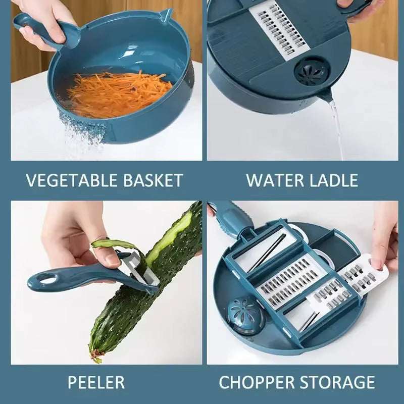 9 in 1 Multi-functional Vegetable Chopper Vegetable Choppers - Tophatter Daily Deals
