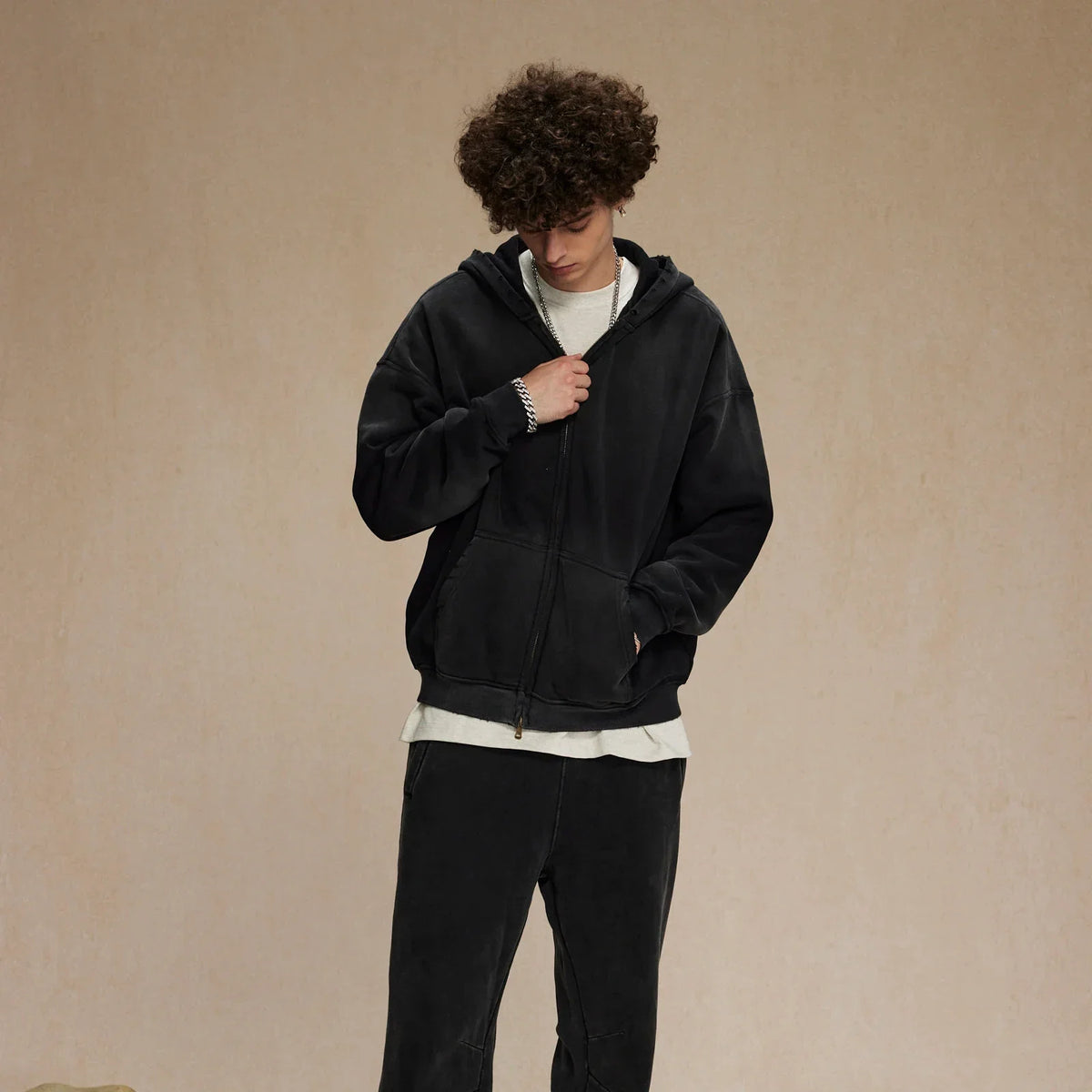 Warm Relaxed Men's Zip Up Hoodie - Oversize, Plush, Winter - Tophatter Daily Deals