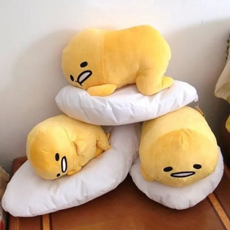 Sanrio Gudetama Plush Soft Stuffed Plushie Lazy Egg Pillow Set of 3 Food - Tophatter Daily Deals