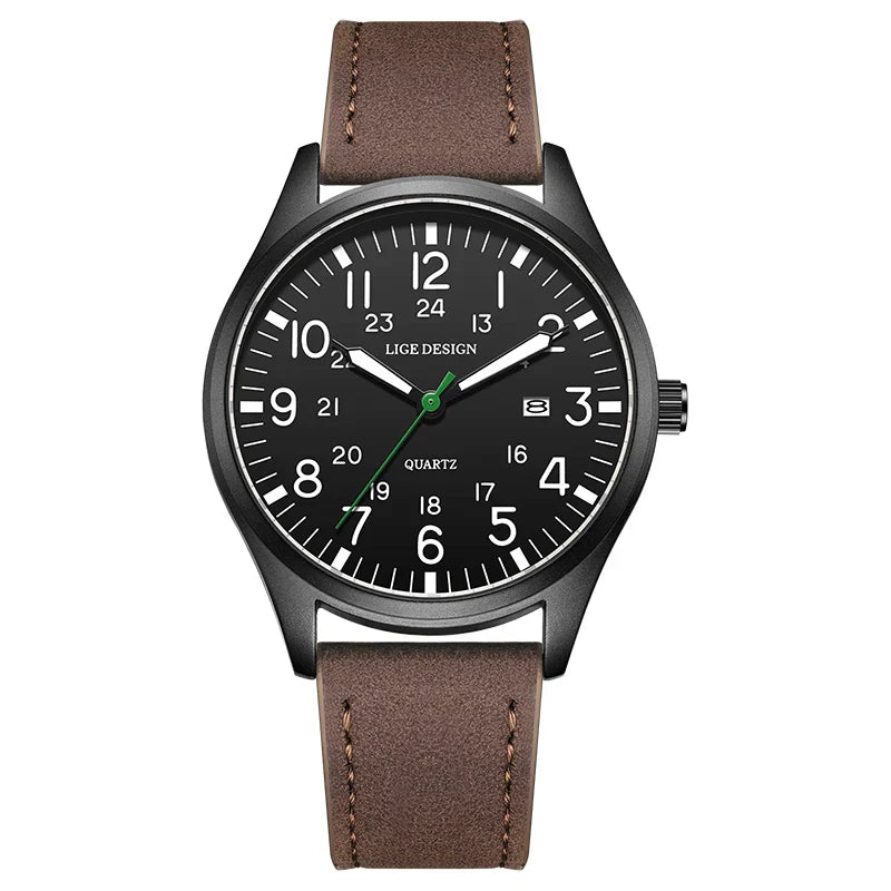 Quartz Watch Beige Dial Nylon Strap Waterproof Luminous Brown black - Tophatter Daily Deals