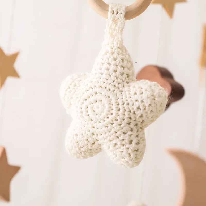 Baby Crib Mobile Wooden Musical Newborn Sensory Toys - Tophatter Daily Deals