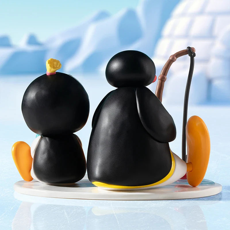 Genuine Pop Mart Baby Molly × Pingu Fishing Time Figure Animals - Tophatter Daily Deals