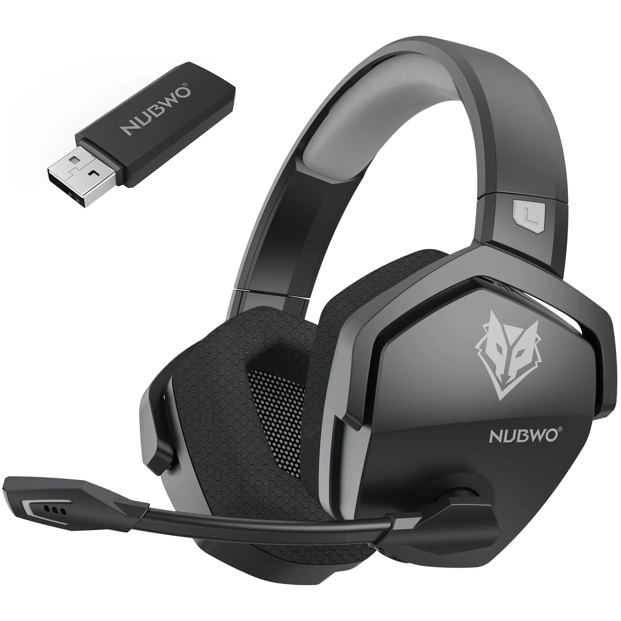 Wireless Gaming Headset With Mic Active Noise Cancellation BalckGray - Tophatter Daily Deals