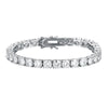 Moissanite 2mm Tennis Bracelet Sterling Silver White 5mm - Tophatter Daily Deals
