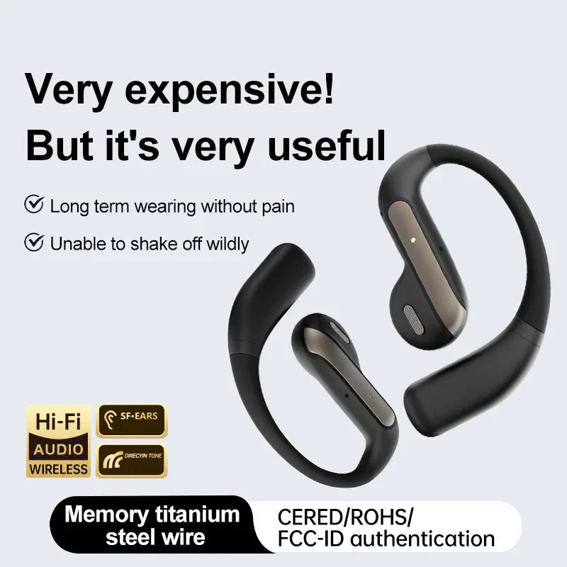 AI Translation Earbuds With Noise Canceling Ear Hook Sports - Tophatter Daily Deals