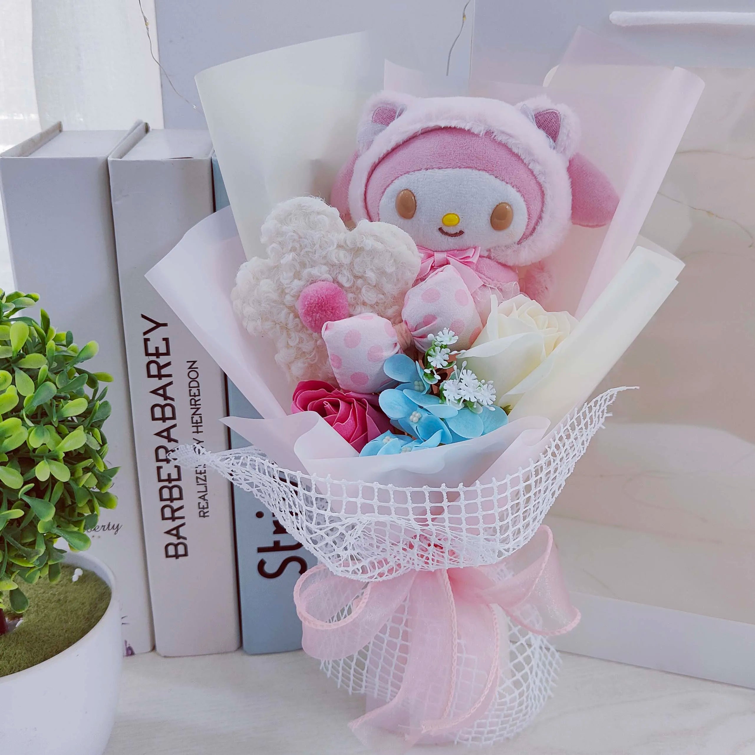 Sanrio Plush Flower Bouquet Flowers - Tophatter Daily Deals
