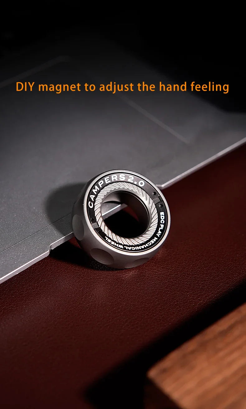 Magnetic Ratchet Fidget Ring Stainless Steel EDC Gift - Tophatter Daily Deals