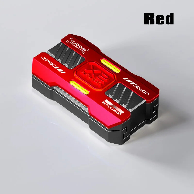 Luminous Push Slider Metal Fidget Toy EDC Stress Relief Red - Tophatter Daily Deals